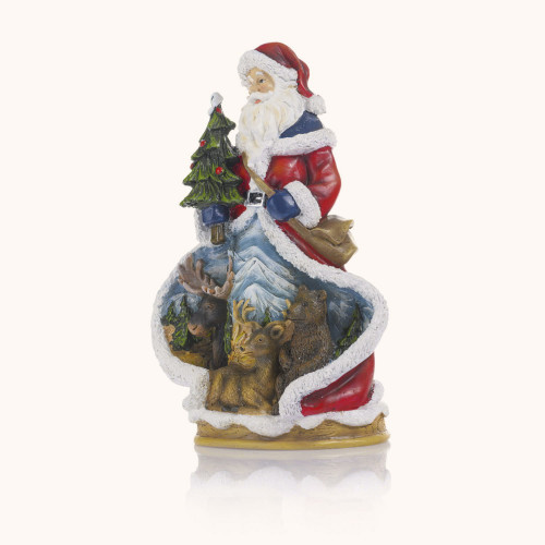 Figurka | Święty Mikołaj | Zwierzęta Leśne | 24 cm | Decorato