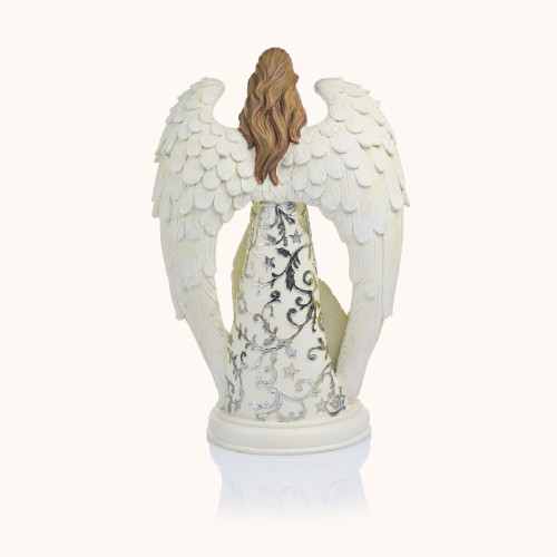 Figurka | Anioł ze Świętą Rodziną | 38 cm | Decorato