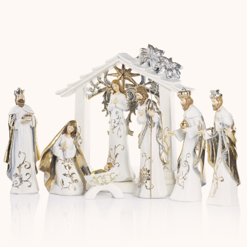 Szopka bożonarodzeniowa | Blask nad Betlejem | 31 cm | Decorato