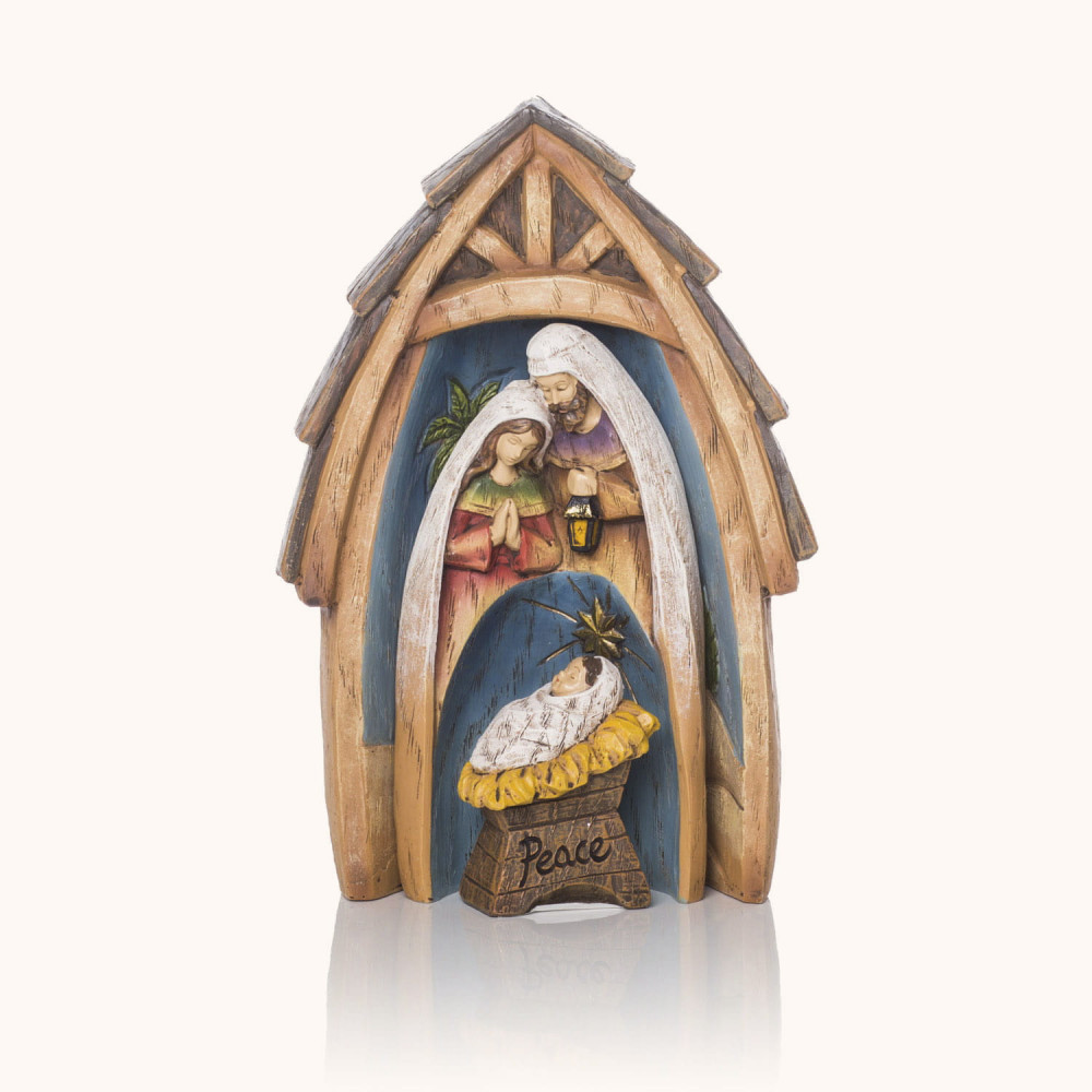 Szopka bożonarodzeniowa | Święta Rodzina | Modułowa | 20 cm | Decorato