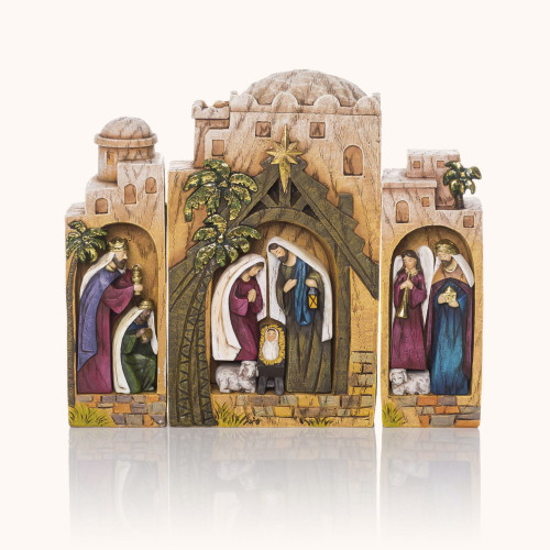 Szopka bożonarodzeniowa | Modułowa | Pokłon Mędrców | 20 cm | Decorato