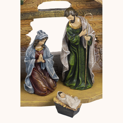 Szopka z figurkami | Wśród pasterzy | 25 cm | Decorato