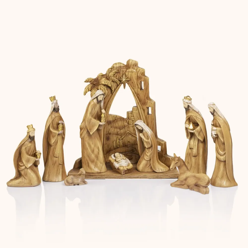 Szopka bożonarodzeniowa | Wigilijna noc | 30 cm | Decorato
