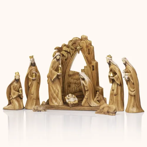 Szopka bożonarodzeniowa | Wigilijna noc | 30 cm | Decorato