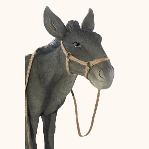 Figura do szopki bożonarodzeniowej | Osioł | Ozdobne siodło | 65 cm | Grande
