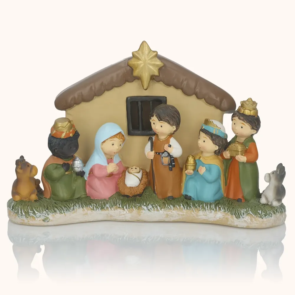 Szopka bożonarodzeniowa | Dla dzieci | 14 cm | Podświetlenie LED | Classic