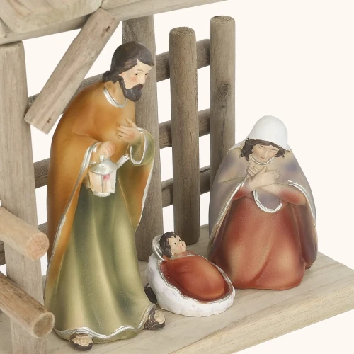Szopka bożonarodzeniowa | Święta Rodzina | Betlejemski Cud | 20 cm | Favola