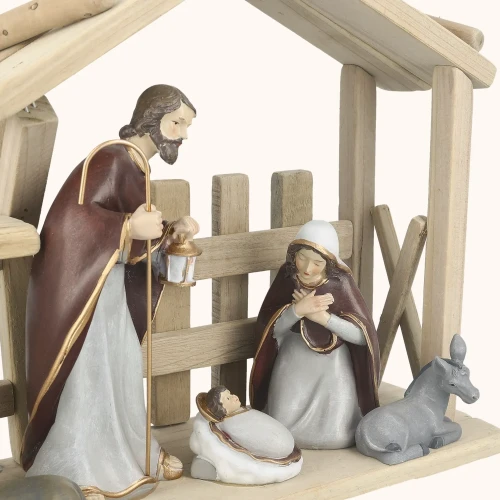 Szopka bożonarodzeniowa | Święta Rodzina | 24 cm | Favola