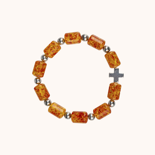 Bransoletka | Dziesiątek różańca | Ambra