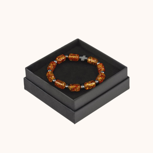 Bransoletka | Dziesiątek różańca | Ambra