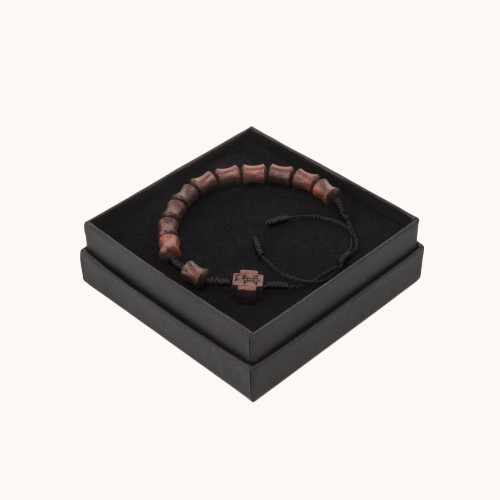 Bransoletka| 10-tka różańca | Drewno mukula | Legno