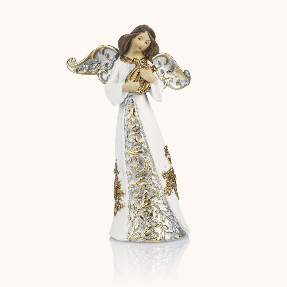 Aniołek | Lira | Trąbka | Lutnia | 11 cm | Decorato