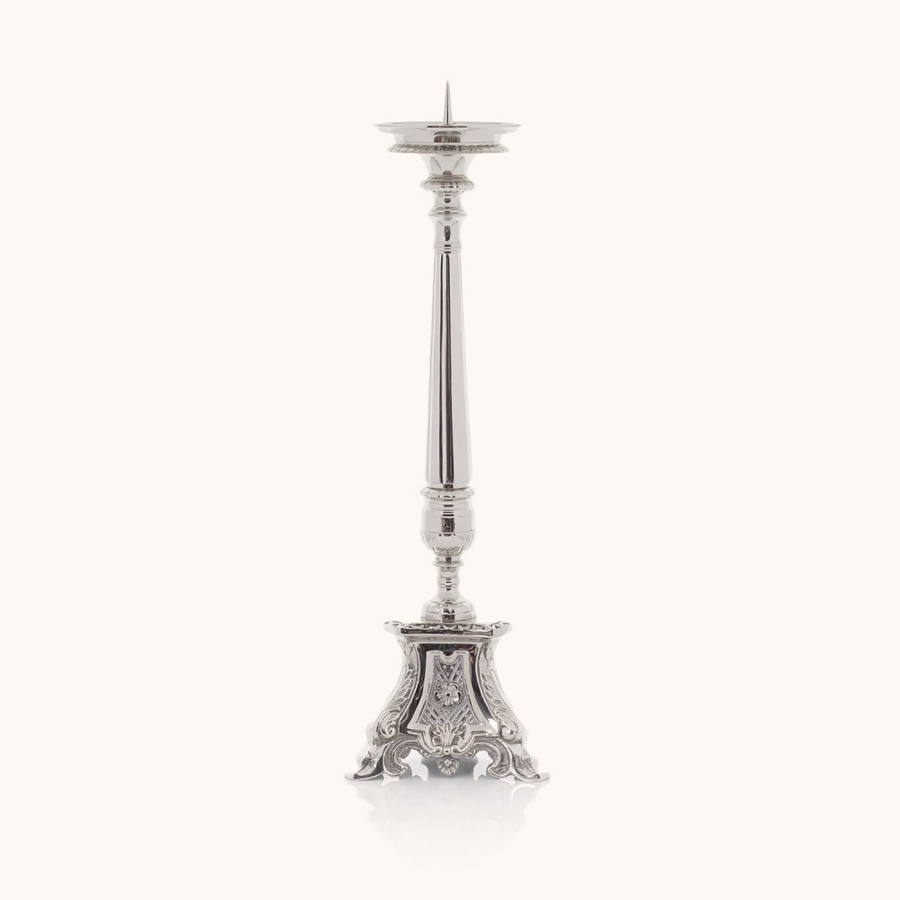 Lichtarz | Mosiądz | Nikiel | 48 cm