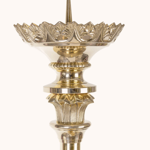 Lichtarz | Mosiądz | Zdobiony | Anioł | 75 cm