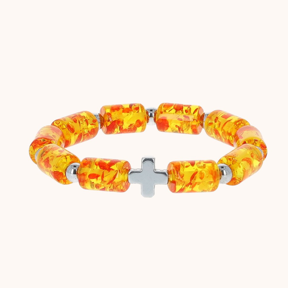 Bransoletka | Dziesiątek różańca | Ambra