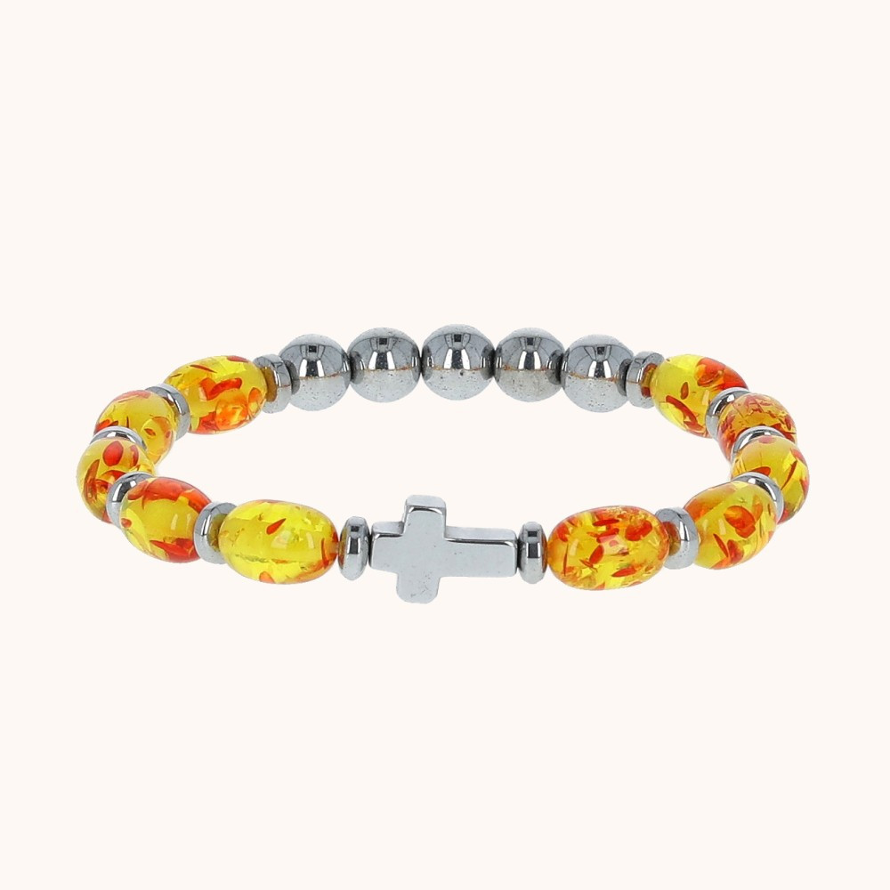 Bransoletka | Dziesiątek różańca | Ambra