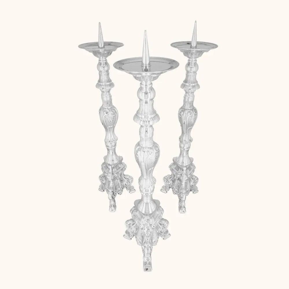 Lichtarz | Mosiądz | Nikiel | 60 cm