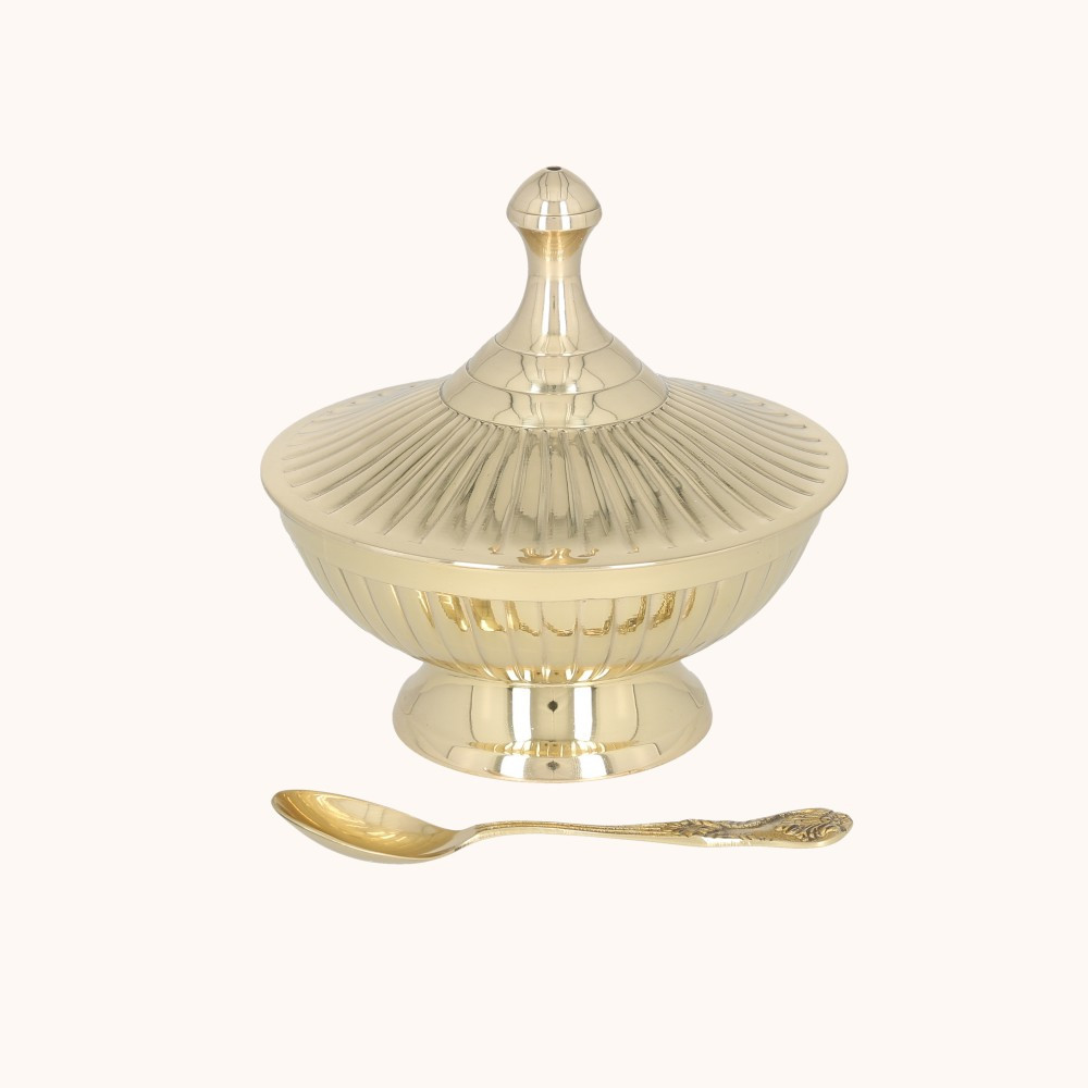 Łódka na kadzidło | Mosiądz | 12 cm