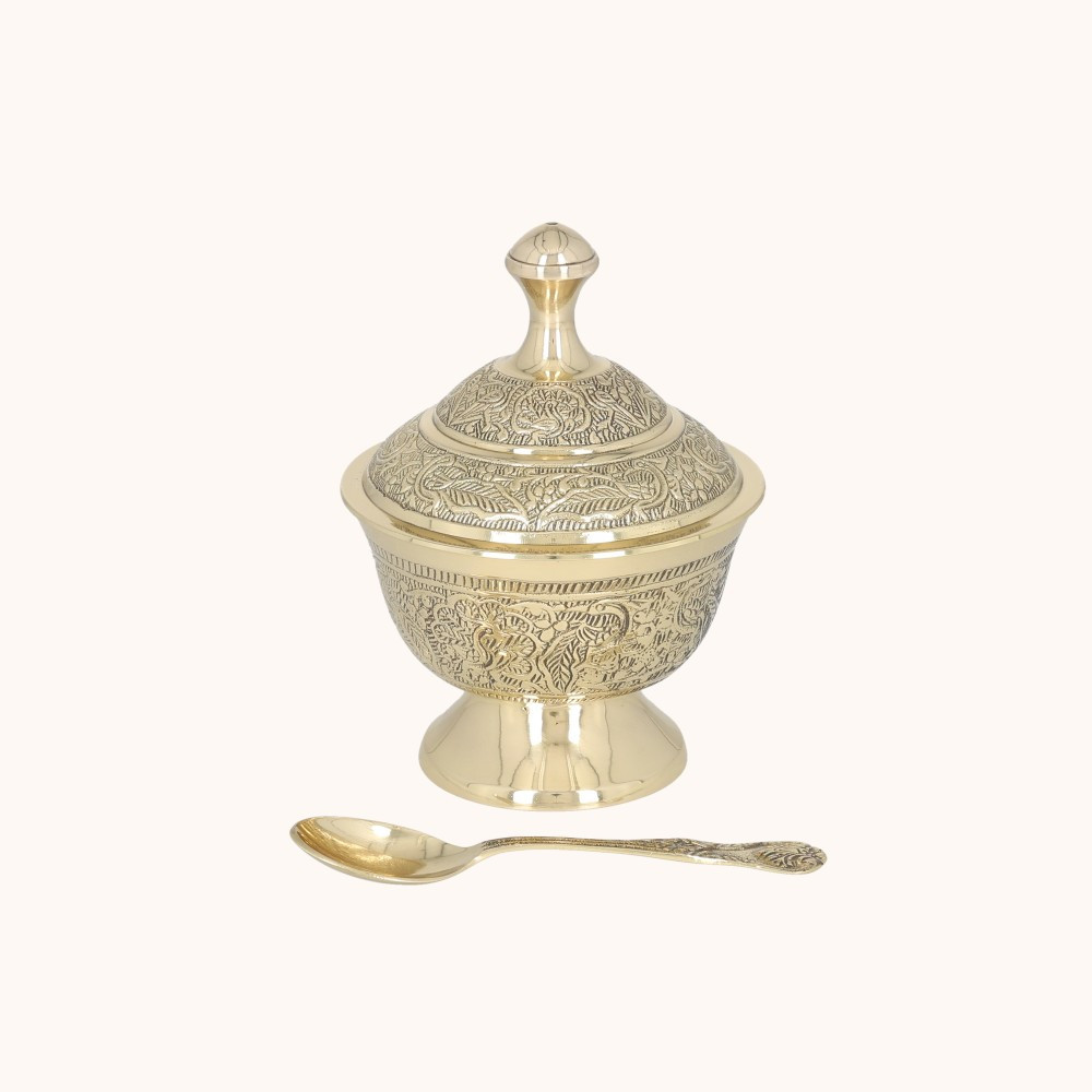 Łódka na kadzidło | Mosiądz | 13 cm