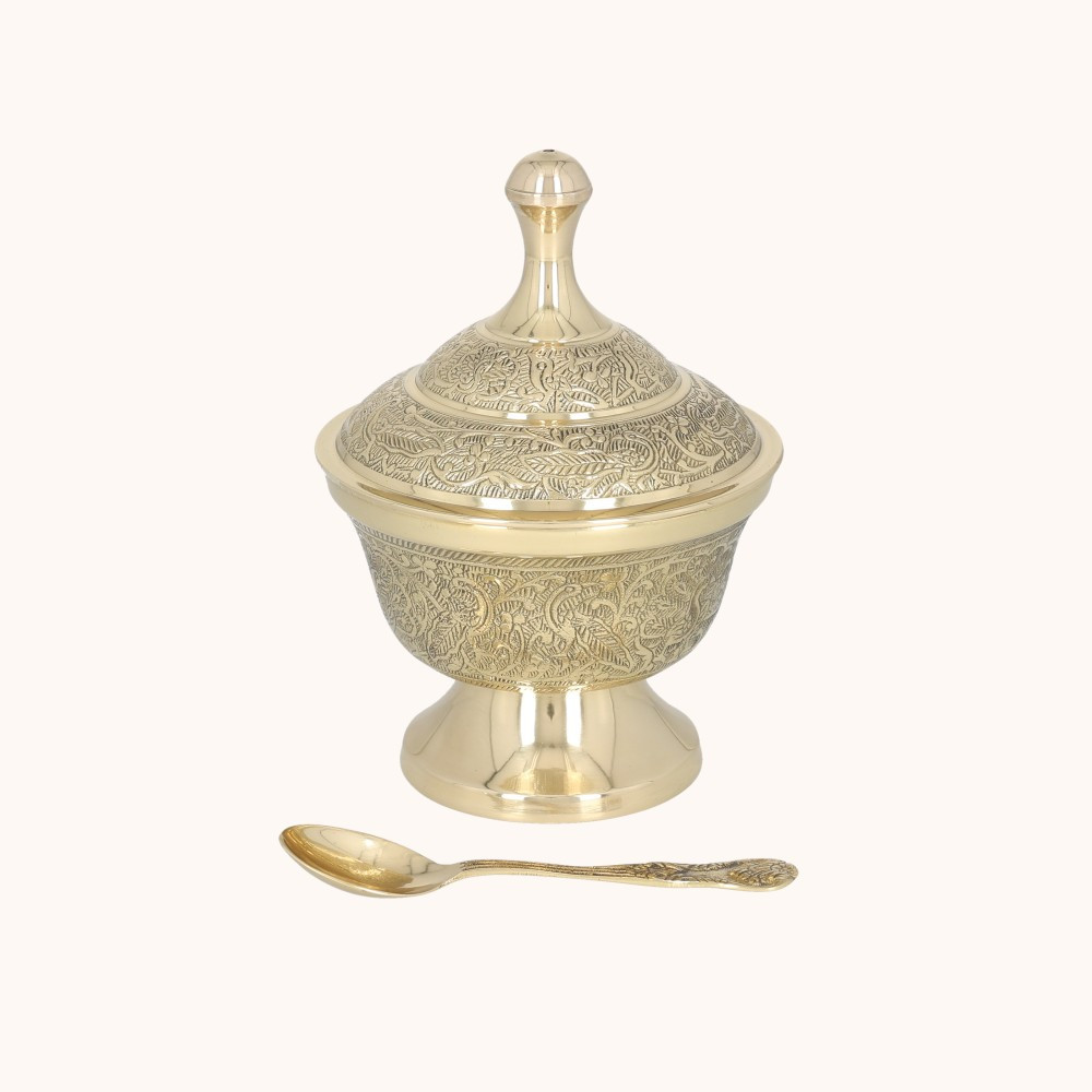 Łódka na kadzidło | Mosiądz | 15 cm