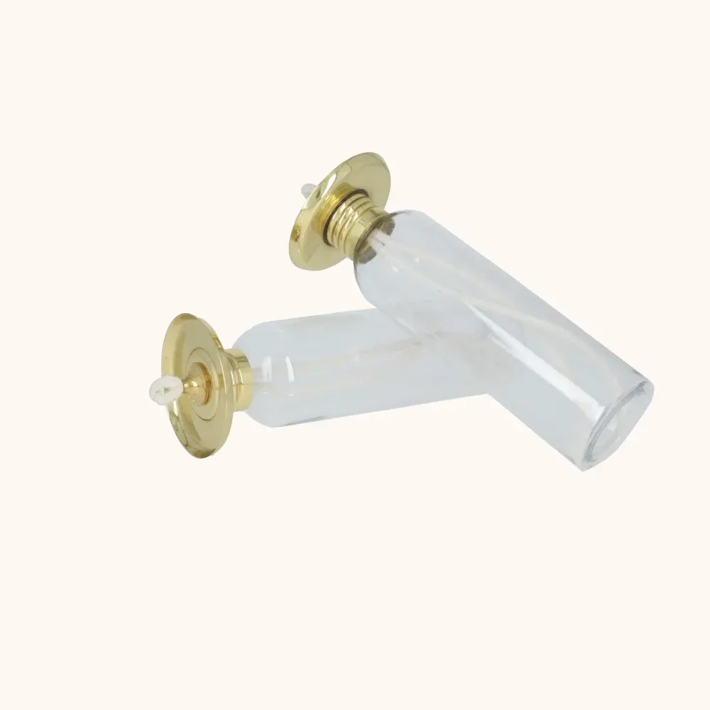 Wkład olejowy do świec ołtarzowych | Mosiądz | Bawełna | Nieregulowany | 15 cm