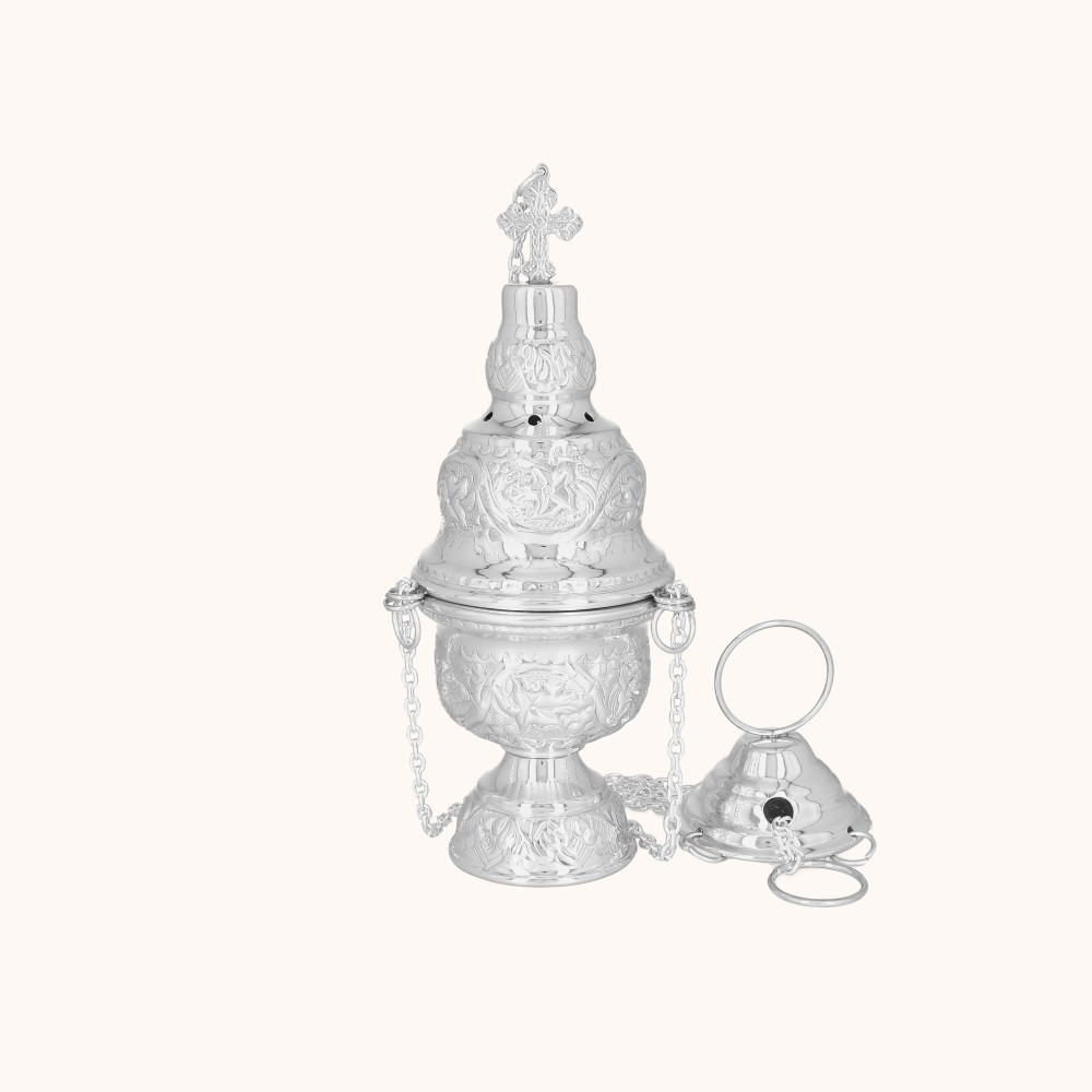 Trybularz | Mosiądz | Nikiel | 24 cm