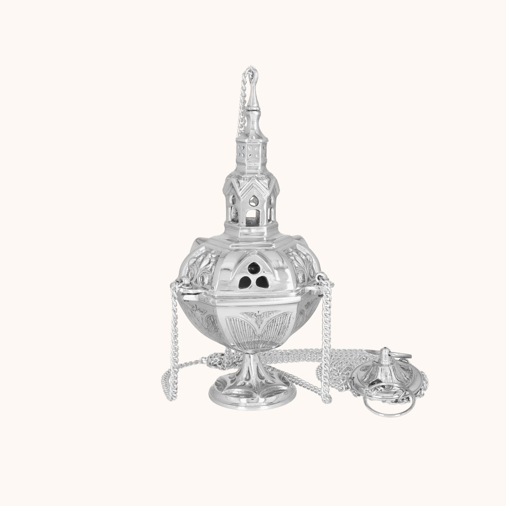 Trybularz | Mosiądz | Nikiel | 27 cm