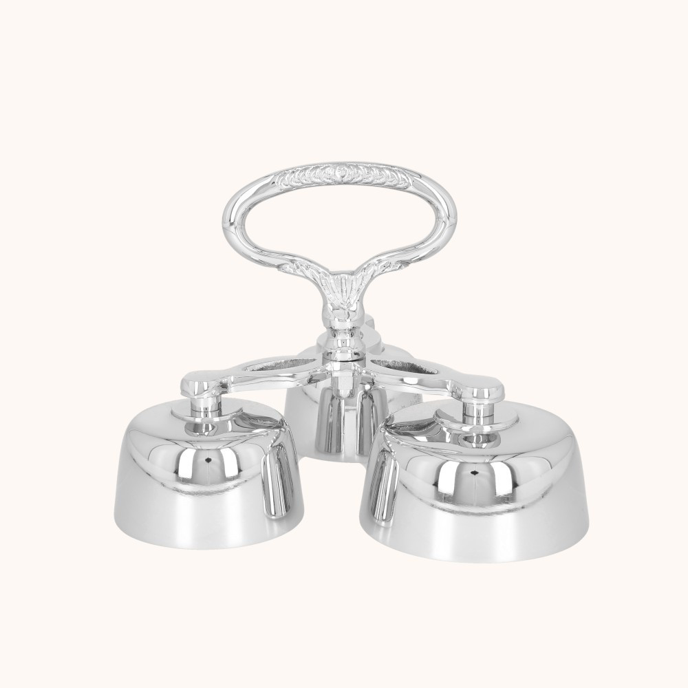 Dzwonki liturgiczne | Potrójne | Mosiądz | Nikiel | 13 cm