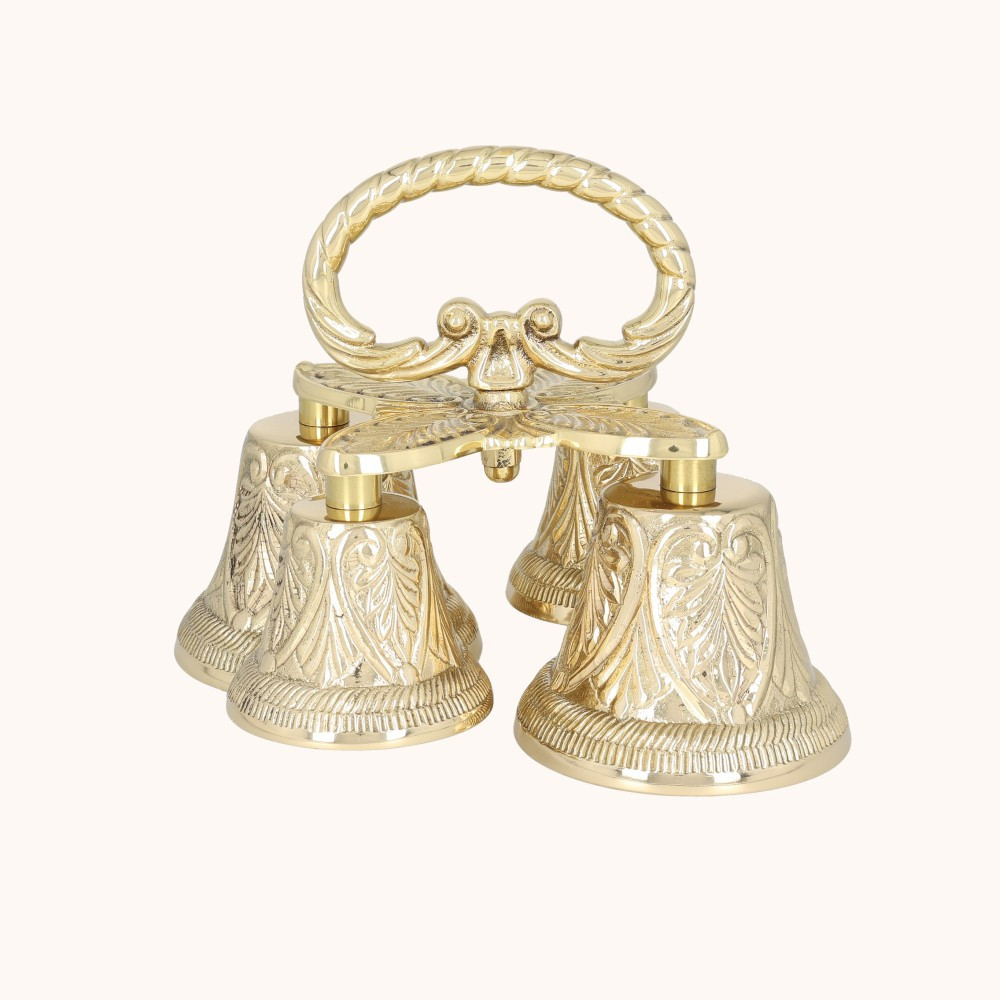 Dzwonki liturgiczne | Poczwórne | Mosiądz | 17 cm