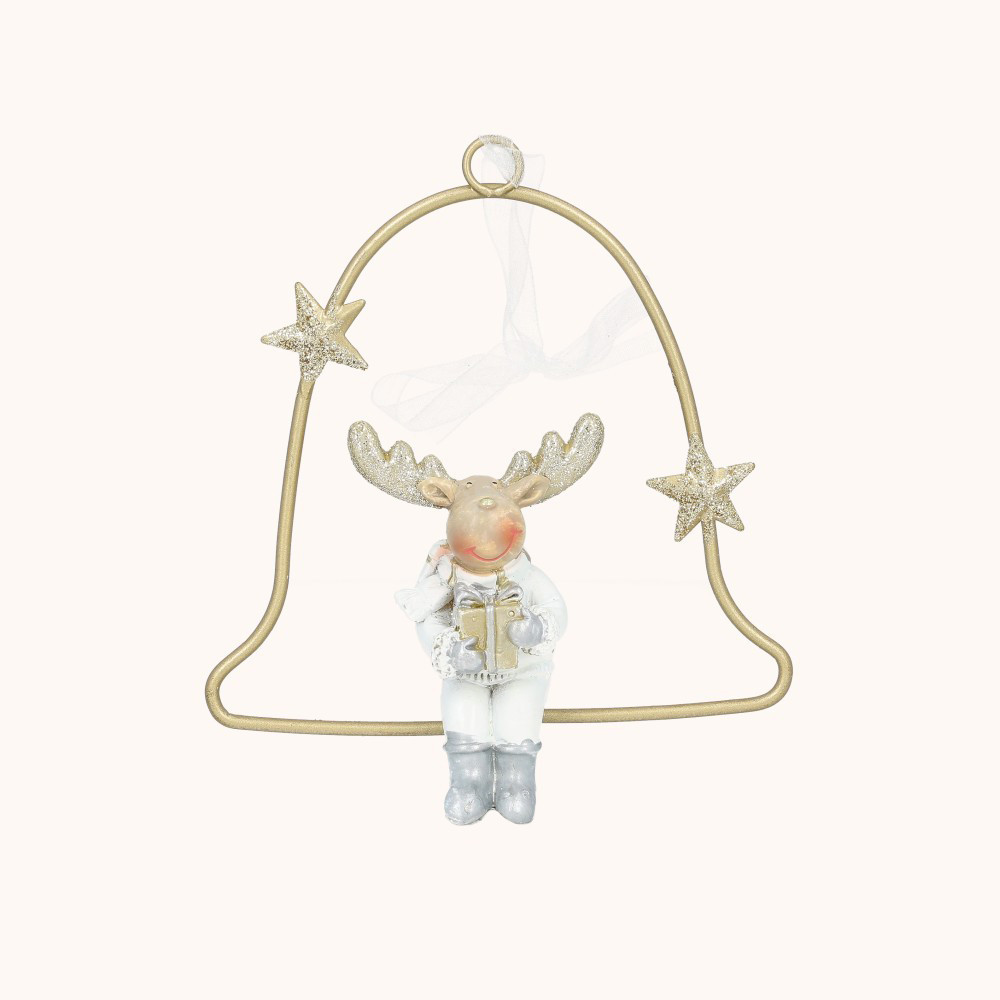 Zawieszka | Kształt Dzwonka | Renifer | 13 cm | Favola