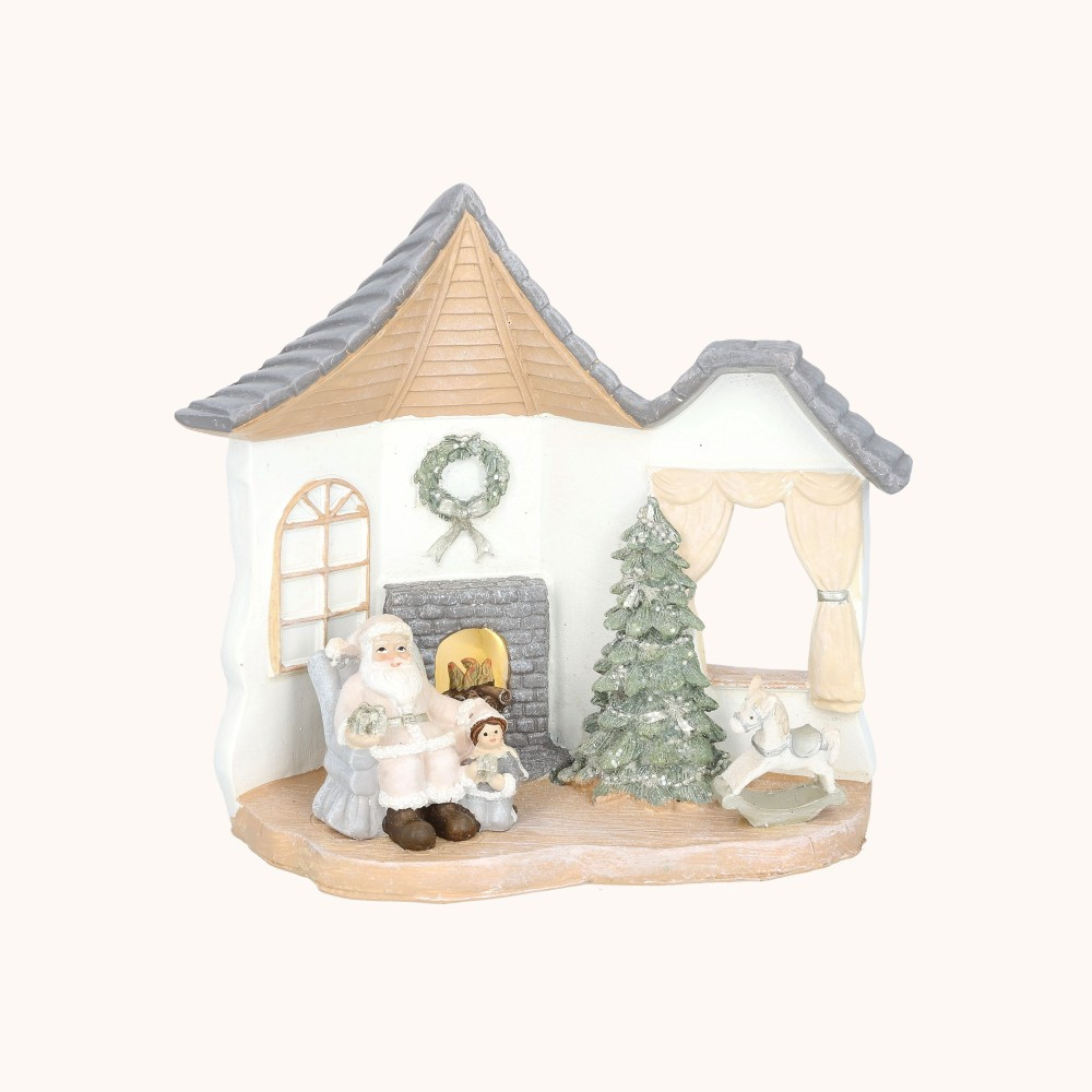 Figurka | Dom Mikołaja | Świecący | 17 cm | Favola