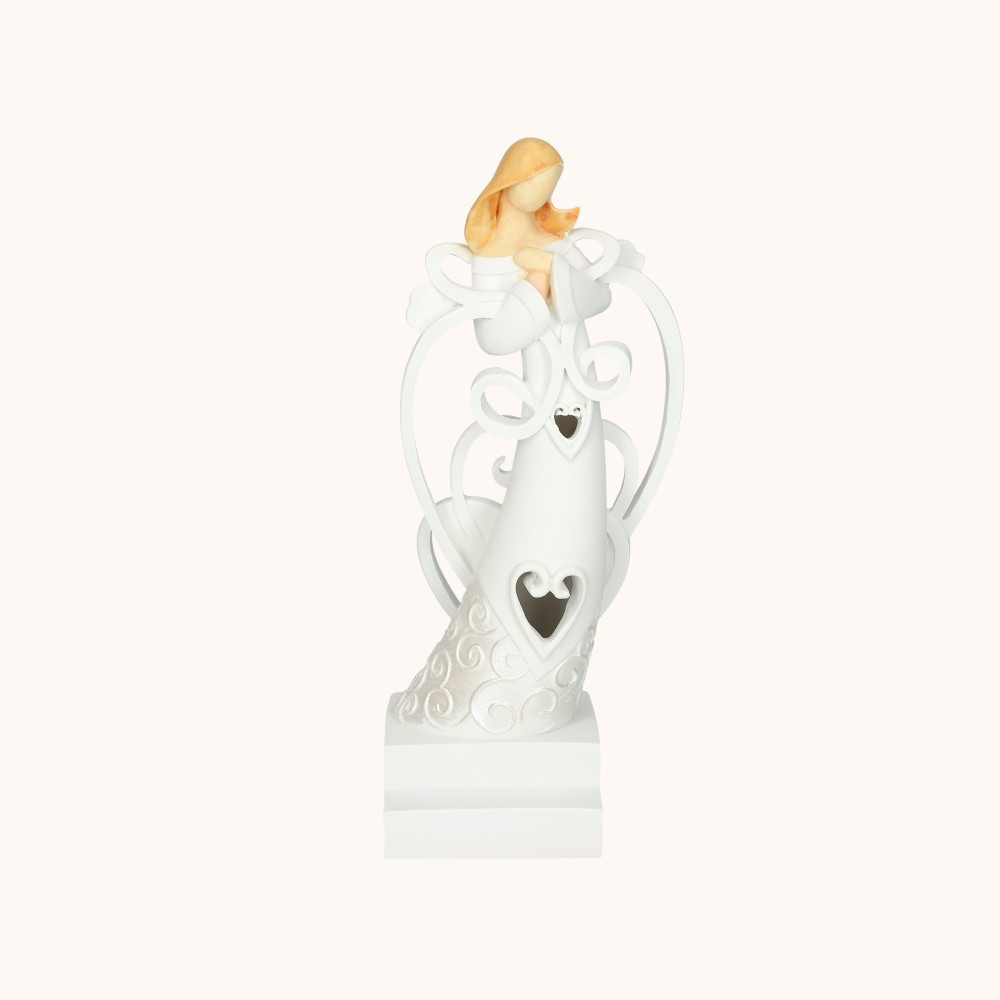 Anioł | Świecący | Biały | 20 cm | Bianco