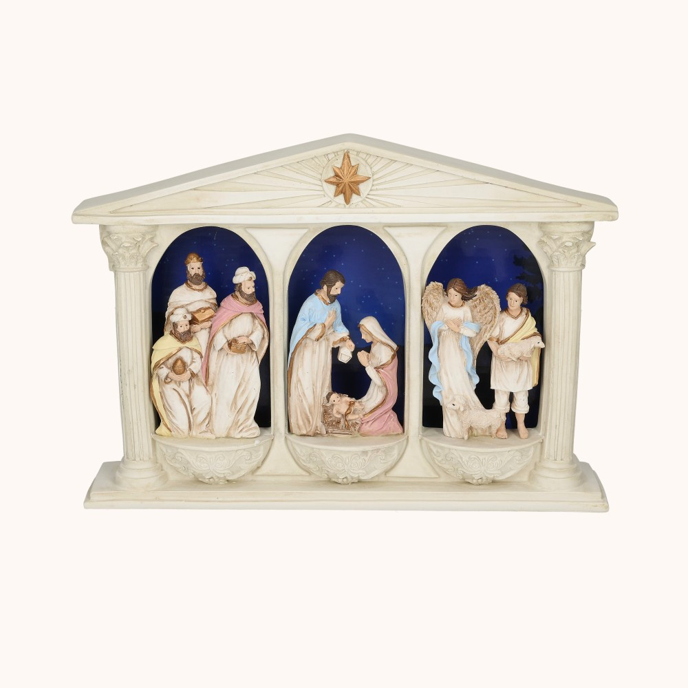 Szopka bożonarodzeniowa | świecąca | 15 | Bianco