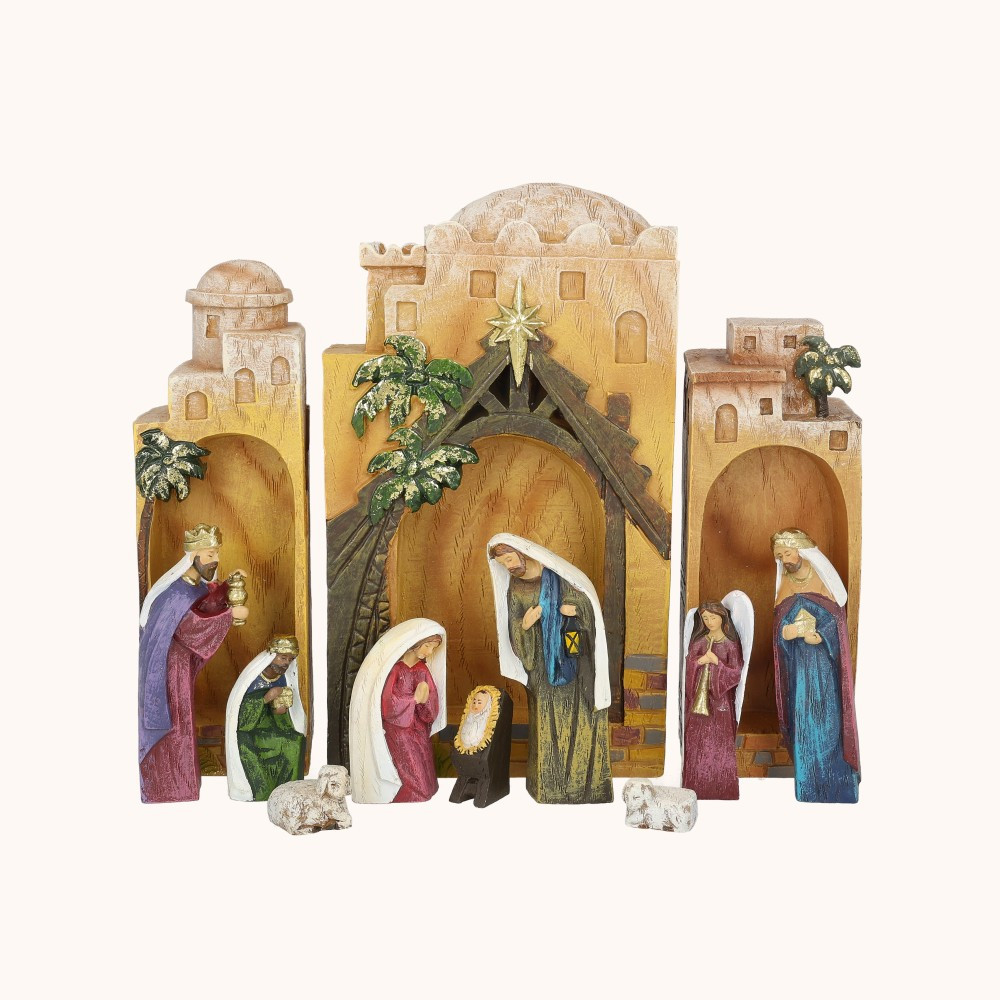Szopka bożonarodzeniowa | Modułowa | Pokłon Mędrców | 20 cm | Decorato