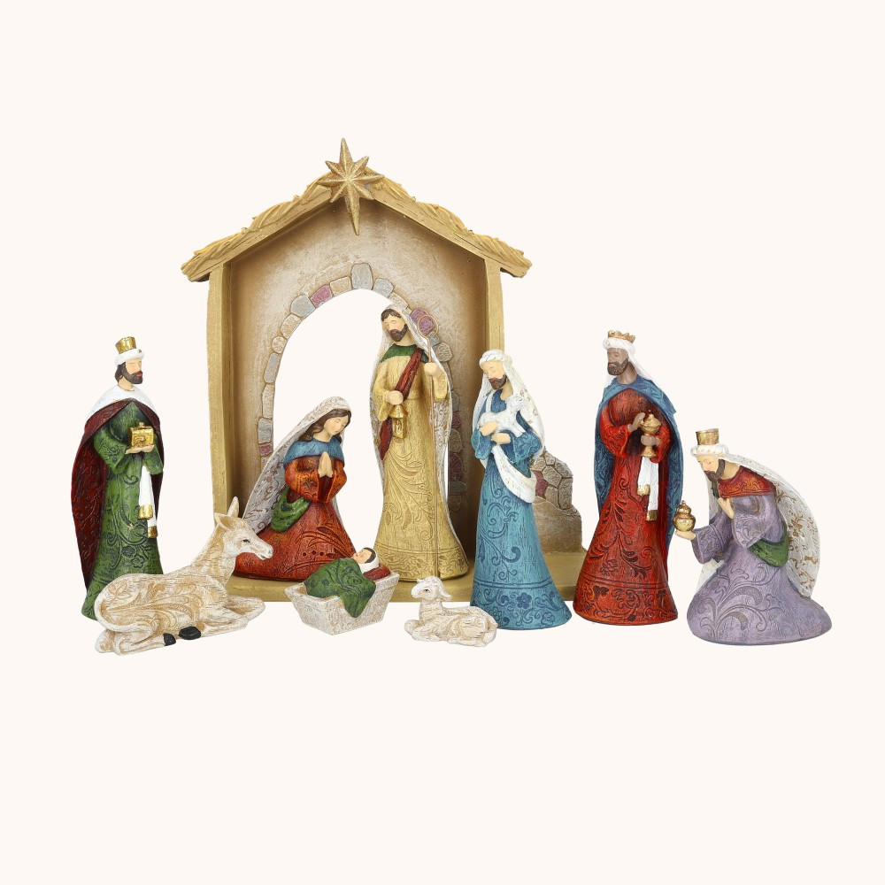 Szopka bożonarodzeniowa | Narodziny Chrystusa | 27 cm | Decorato