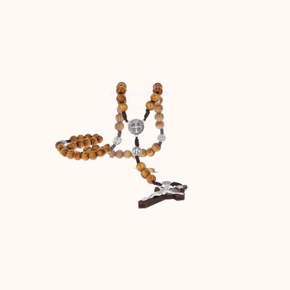 Różaniec | drewno | Św. Benedykt