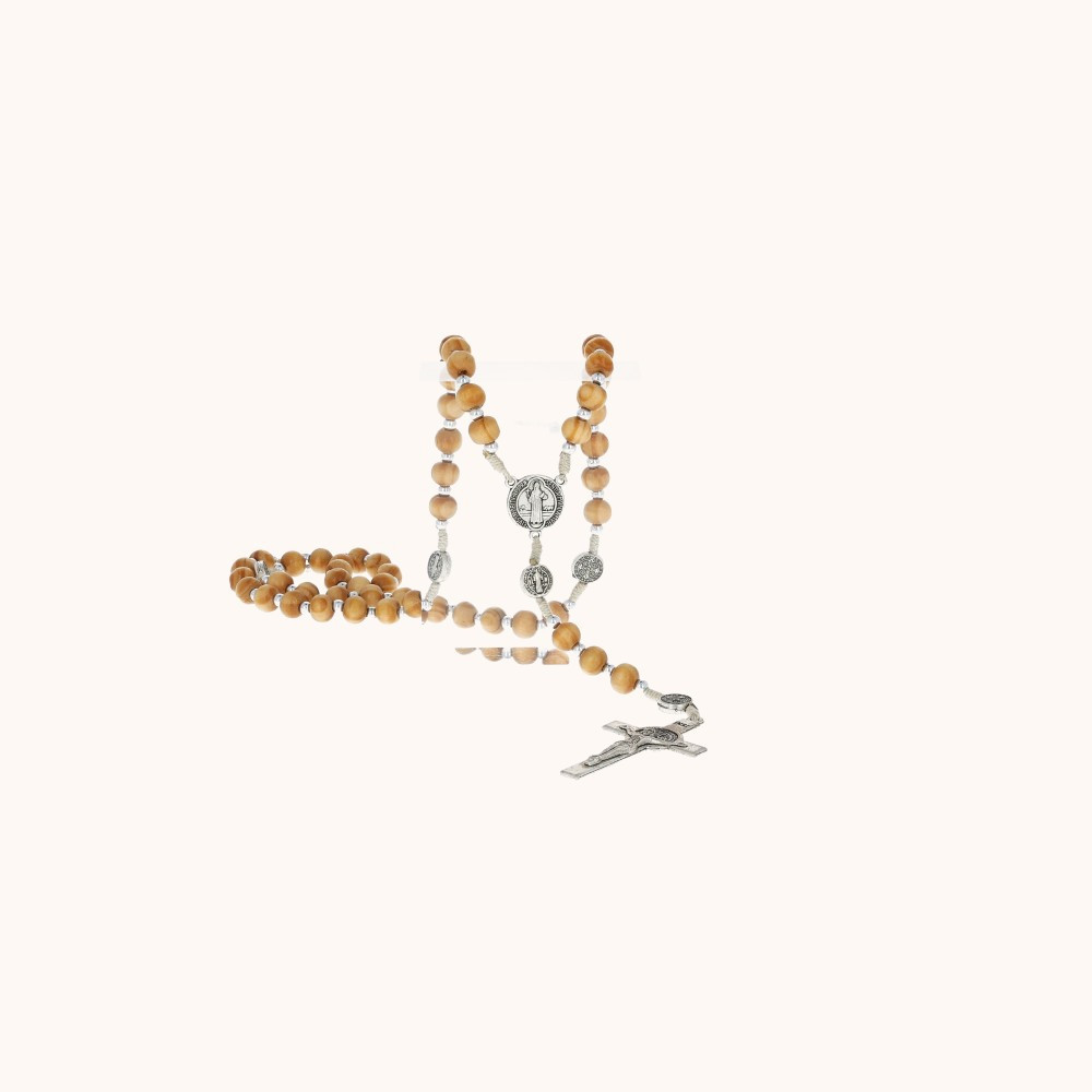 Różaniec | Drewno | Św. Benedykt