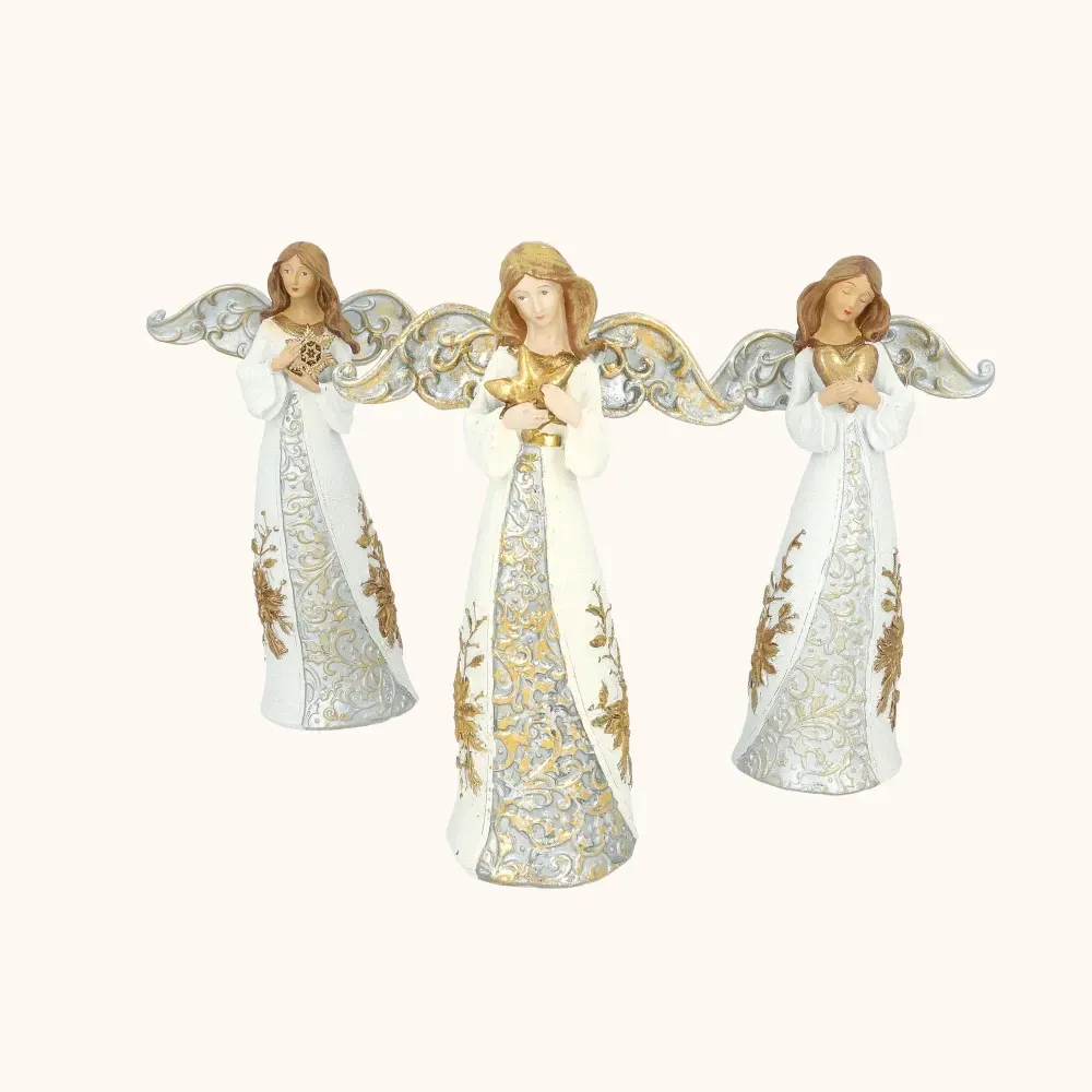 Anioł | Gwiazda | Śnieżynka | Serce | 22 cm | Decorato